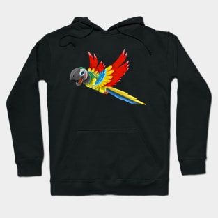 Colourful Chestnut-fronted Macaw - Parrot Cartoon Hoodie